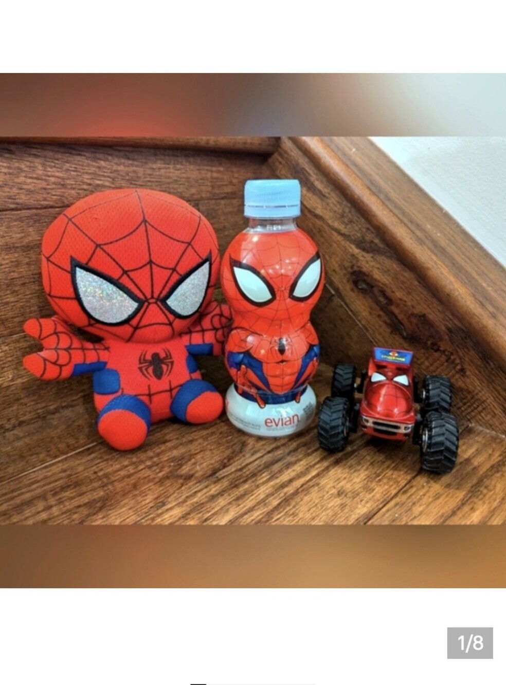 Spiderman decor bundle Spiderman plush, water bottle & Spider-Man monster truck